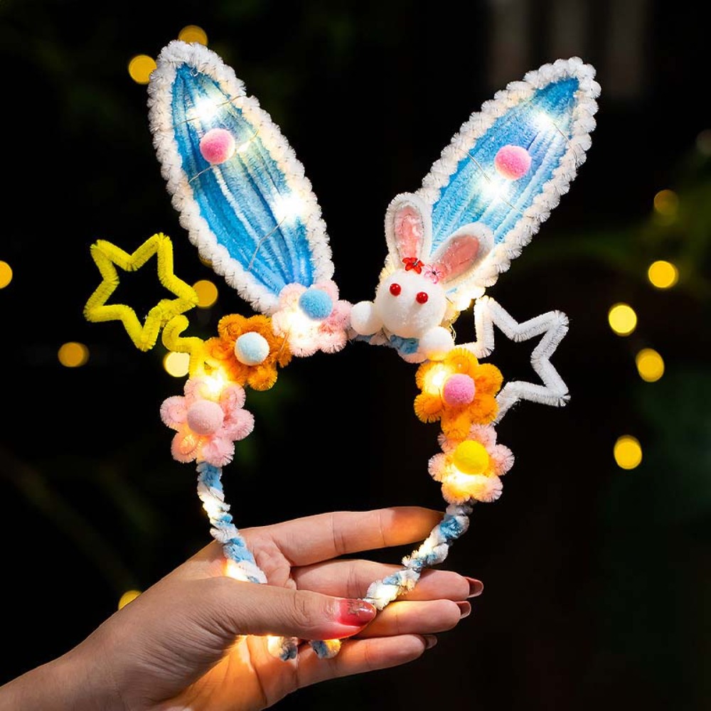 수제 토끼 머리띠 야광 트위스트 스틱 토끼털 머리띠 발 - Easy Cosplay Prop 리뷰 및 가격